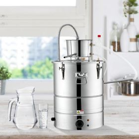 Alcohol Still, 9 Gal 30L Water Alcohol Distiller, Home Distillery Kit Include Stainless Steel Tube & Pump & One-way Exhaust Valve & Thermometer (30-12