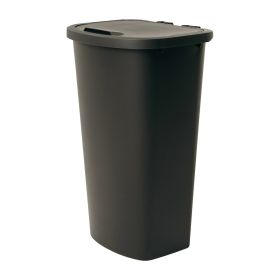 Kitchen Trash Can, 11 Gallon Plastic Garbage Bin with Lift Top Lid, Black