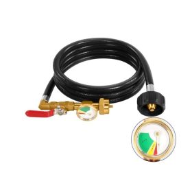 Propane Refill Adapter with Valve and Gauge, Fill 1 Pound Bottles from 20lb Tank