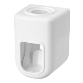 1pc Electric Toothbrush Holder Couple Toothbrush Holder Lazy Person Automatic Toothpaste Squeezing Device Wall Mounted Non Perforated Toothpaste (Items: Toothpaste Holder, Color: White)