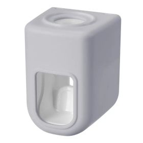 1pc Electric Toothbrush Holder Couple Toothbrush Holder Lazy Person Automatic Toothpaste Squeezing Device Wall Mounted Non Perforated Toothpaste (Items: Toothpaste Holder, Color: Gray)