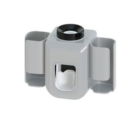 1pc Electric Toothbrush Holder Couple Toothbrush Holder Lazy Person Automatic Toothpaste Squeezing Device Wall Mounted Non Perforated Toothpaste (Items: Toothpaste Toothbrush Holder, Color: Gray)